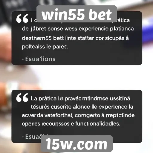 Clientes destacam a experiência de uso do win55 bet